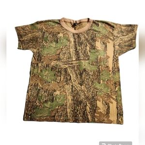 Vintage Rebark Camo pocket tshirt single stitched size Large